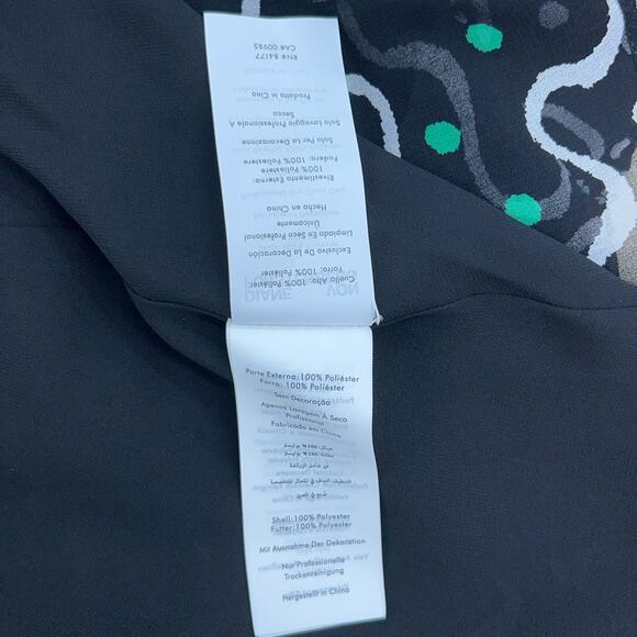 Diane Von Furstenberg DVF Womens Size 6 Erica Dress V Neck Long Sleeve POCKETS - Picture 12 of 16